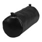 Clairefontaine 77031C Collection Nomaddict (ex Age Bag) Une Grande Trousse Ronde en Véritable Cuir d'Agneau Noir - 22 cm x 8 cm 