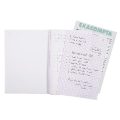 EXACOMPTA Lot de 10 Manifolds Quadrillé 5x5 148 mm x 210 mm 50 feuillets dupli Autocopiant