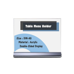 TUKA [50x] A5 Présentoirs de Table, Double Face, avec Base Plate, Paysage A5 Porte Menu Transparent Acrylique, Porte-Brochures S