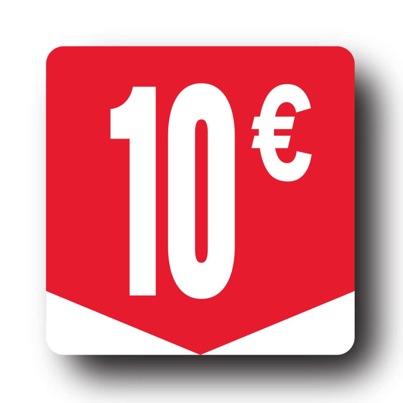 Affichesstore 30270 - Rouleau de 500 Étiquettes Autocollantes 10€ - Format Carré 35x35mm - Brillantes - Adhésives - Stickers Pri Affichesstore 30270 - Rouleau de 500 Étiquettes Autocollantes 10€ - Format Carré 35x35mm - Brillantes - Adhésives - Stickers Pri