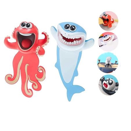 2 pièces signet animal mignon âne/panda/requin/ctopus signet, ensemble de signets drôles 3D farfelus, marque-pages de dessins an
