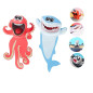 2 pièces signet animal mignon âne/panda/requin/ctopus signet, ensemble de signets drôles 3D farfelus, marque-pages de dessins an 2 pièces signet animal mignon âne/panda/requin/ctopus signet, ensemble de signets drôles 3D farfelus, marque-pages de dessins an