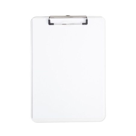 MAUL Porte - bloc plastique avec pince métallique Format A 4 pratique: avec patte d'accrochage 2340505 transparent