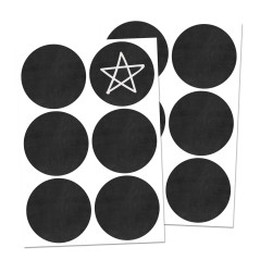 120 Pièces, Étiquettes Autocollantes pour Bocaux, Tableau Noir Effaçable - 50mm