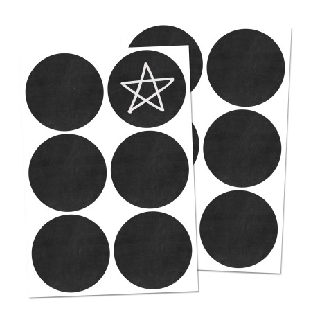 120 Pièces, Étiquettes Autocollantes pour Bocaux, Tableau Noir Effaçable - 50mm