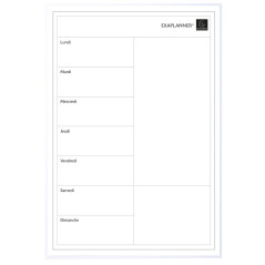 Exacompta - Réf. 58160E - 1 tableau blanc magnétique planning d'organisation Perso - effaçable à sec - magnets réinscriptibles f