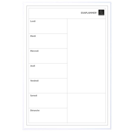Exacompta - Réf. 58160E - 1 tableau blanc magnétique planning d'organisation Perso - effaçable à sec - magnets réinscriptibles f