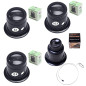 Zasjon Loupes de Bijoutier - 5 Pièces Portables 5X 10x 15x 20x Avec Porte-Fil Pour Montre, Horloge, Réparation - Kit d'Oeil Port Zasjon Loupes de Bijoutier - 5 Pièces Portables 5X 10x 15x 20x Avec Porte-Fil Pour Montre, Horloge, Réparation - Kit d'Oeil Port