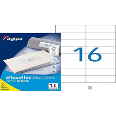 agipa Étiquettes universelles 119012, 105 x 37 mm avec gâchette