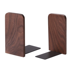 Muso Wood 1 Paire de Serre-Livres en Bois - Serre-Livres décoratifs pour étagères - Butoir de Livre Robuste pour Cadeau/Maison/B