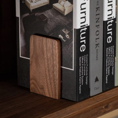 Muso Wood 1 Paire de Serre-Livres en Bois - Serre-Livres décoratifs pour étagères - Butoir de Livre Robuste pour Cadeau/Maison/B