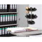 MAUL porte tampon ronds 14x19x14 cm | Organiseur bureau pour 18 tampons | Plateau rotatif avec socle Ø 8,5 cm | Porte tampon en MAUL porte tampon ronds 14x19x14 cm | Organiseur bureau pour 18 tampons | Plateau rotatif avec socle Ø 8,5 cm | Porte tampon en