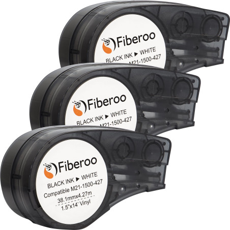 Recharge compatible M21-1500-427 pour M210, BMP21 PLUS & BMP21 LAB ne convient pas pour M211 Ruban étiquette adhésive vinyl impr