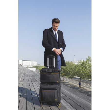 Exacompta - Réf. 17434E - Sacoche ordinateur Exactive 2 poches pour transport d'un PC taille maxi 15 pouces et d'une poche pour