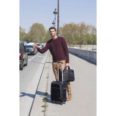 Exacompta - Réf. 17434E - Sacoche ordinateur Exactive 2 poches pour transport d'un PC taille maxi 15 pouces et d'une poche pour 