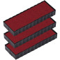 Cassette d'encrage Trodat Printy 6/4817 - rouge - Lot de 3 Cassette d'encrage Trodat Printy 6/4817 - rouge - Lot de 3