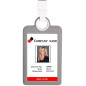 Porte-badge vertical avec cordon tour de cou en silicone robuste pour carte d'identité, cartes de visite, fournitures de bureau, Porte-badge vertical avec cordon tour de cou en silicone robuste pour carte d'identité, cartes de visite, fournitures de bureau,