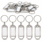 Porte-clés Métallique avec Étiquette à Écrire – Set Réutilisable, Étiquette Amovible et Protection Transparente – 5 Pièces pour Porte-clés Métallique avec Étiquette à Écrire – Set Réutilisable, Étiquette Amovible et Protection Transparente – 5 Pièces pour