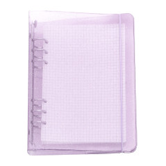 A6 / A5, 6 Löcher, farbig,Läufer Ringordner, Ordner für lose Blätter, Notizbuch, Nachfüllpackung, Bürobedarf, Ordner(Pastel Lila