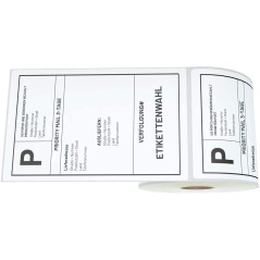 LEYF Étiquette d'expédition 100 mm x 150 mm - Noyau de 1 Pouces - 1 rouleaux de pack d'étiquettes x 370 pièces par rouleau = 370