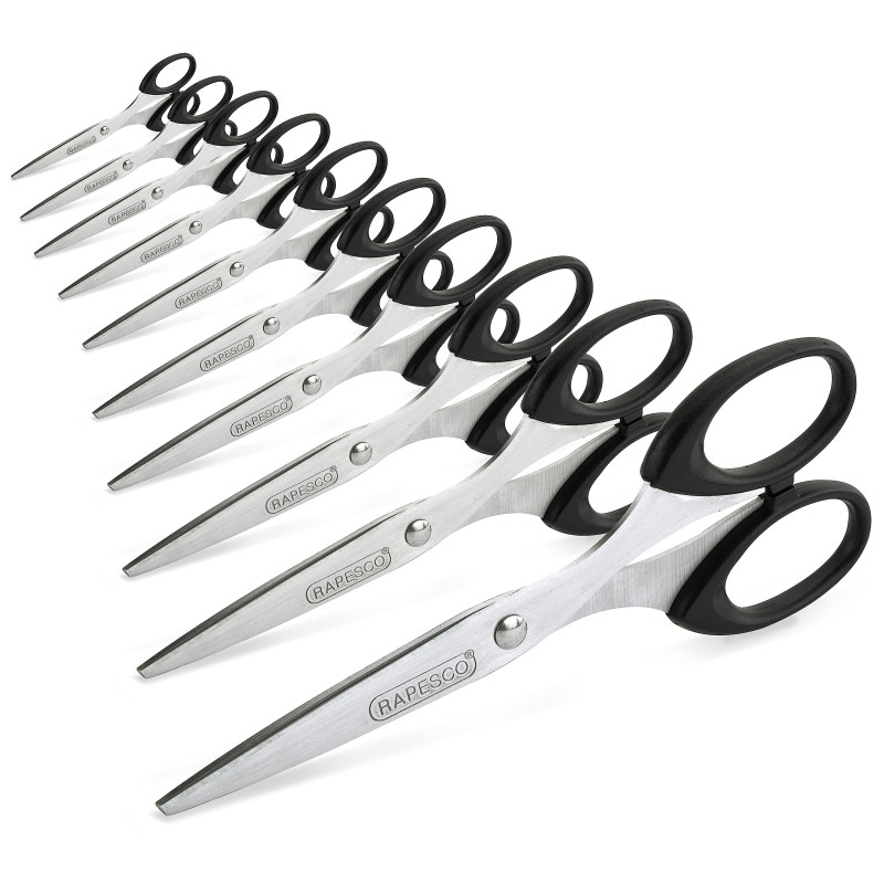 Rapesco 1579 Business Pack: 10 Paires de Ciseaux Essential 16cm en Acier Inoxydable, Noir Rapesco 1579 Business Pack: 10 Paires de Ciseaux Essential 16cm en Acier Inoxydable, Noir