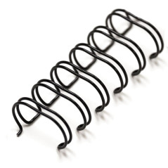 Albyco Wire-o Peignes à reliure à fil Noir - Anneaux métalliques - 6,4 Millimètres - 1/4 Pouce - Jusqu'à 35 Feuilles - Par Paque