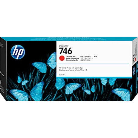 HP Cartouche d'encre DesignJet 746 de 300 ML Rouge chromatique