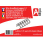Albyco Wire-o Peignes à reliure à fil Noir - Anneaux métalliques - 6,4 Millimètres - 1/4 Pouce - Jusqu'à 35 Feuilles - Par Paque Albyco Wire-o Peignes à reliure à fil Noir - Anneaux métalliques - 6,4 Millimètres - 1/4 Pouce - Jusqu'à 35 Feuilles - Par Paque