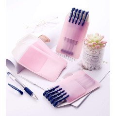FSSTUD 12 PCS Scrub Transparent Médecins Sac de Stylo Infirmiere Pochette Protecteur de Poche Rose