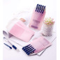 FSSTUD 12 PCS Scrub Transparent Médecins Sac de Stylo Infirmiere Pochette Protecteur de Poche Rose