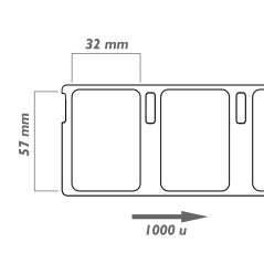 LEYF Étiquettes Dymo pour Labelwriter 11354-1 rouleau d'étiquettes x1000 pièces par rouleau=1000 étiquettes, autocollant,Compati