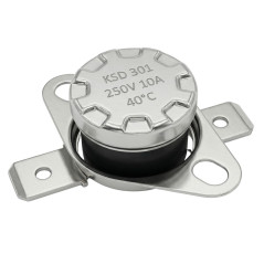 Lumonic Interrupteur thermique 40°C Contact NC 250V 10A Interrupteur de température thermostat KSD301 Bimétal Protection thermiq