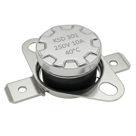 Lumonic Interrupteur thermique 40°C Contact NC 250V 10A Interrupteur de température thermostat KSD301 Bimétal Protection thermiq