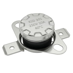 Lumonic Interrupteur thermique 40°C Contact NC 250V 10A Interrupteur de température thermostat KSD301 Bimétal Protection thermiq