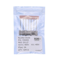 HUABAN 10 pièces 1N5404 Diode de redressement 3A 400V DO-201AD (DO-27) Axial 5404 3 Amp 400 volts