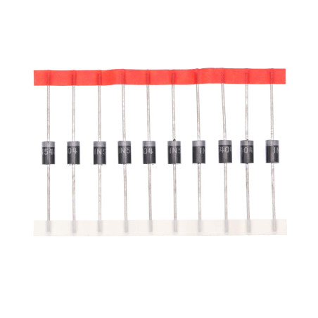 HUABAN 10 pièces 1N5404 Diode de redressement 3A 400V DO-201AD (DO-27) Axial 5404 3 Amp 400 volts