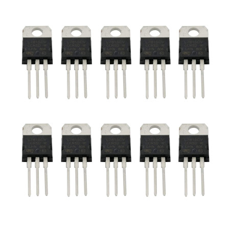 10PCS L7815CV L7815 1.5A 15V Transistor TO-220 de régulateur de tension à trois bornes