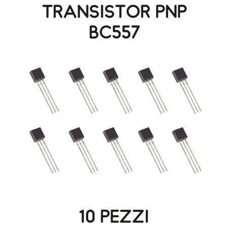 Kit de 10 transistors PNP BC557 50V 100mA