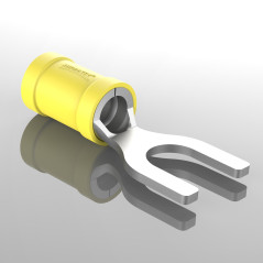 AUPROTEC Fourche 0,5-6,0 mm² Ø du trou M3 - M8 En partie isolé PVC SV Connecteur de câble en cuivre étamé