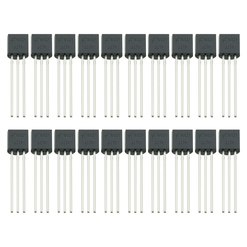 20pcs J310 Transistor N-Channel 24mA 25V pour Électronique DIY Projet Amplificateur Panneau Solaire Chargeur Circuit Développeme