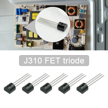 20pcs J310 Transistor N-Channel 24mA 25V pour Électronique DIY Projet Amplificateur Panneau Solaire Chargeur Circuit Développeme