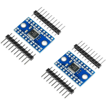 TECNOIOT 2pcs TXS0108E 8 Channel Logic Level Converter TTL 3.3V 5V Bi-directional Convert | 2pcs 8 canaux Module convertisseur b