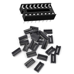 Youmile 50Pcs DIP IC Sockets 16 broches DIP-8 2.54MM IC Sockets Adapter Type de soudure Socket