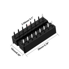 Youmile 50Pcs DIP IC Sockets 16 broches DIP-8 2.54MM IC Sockets Adapter Type de soudure Socket