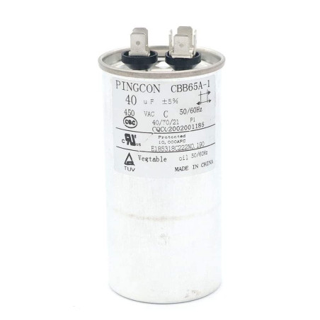 Fasizi 40uF CBB65 Condensateur Moteur en Marche pour climatiseur 450VAC SH 40/70/21 50/60Hz