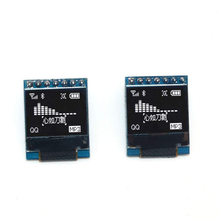 DollaTek 2Pcs Module d'affichage OLED à 7 Broches de 0,66 Pouce, écran LCD 64x48 pour SPI Arduino