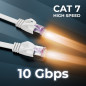 deleyCON 20m Câble Réseau Cat7 plat (Cat 7 avec 10 Gbit/s) Gigabit LAN - RJ45 Ethernet Câble Patch Installation plat - pour Inte deleyCON 20m Câble Réseau Cat7 plat (Cat 7 avec 10 Gbit/s) Gigabit LAN - RJ45 Ethernet Câble Patch Installation plat - pour Inte