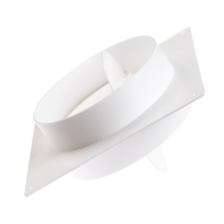 Bride murale de 125 mm avec clapet anti-retour en PVC, raccord de tuyau rond de ventilation
