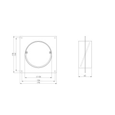 Bride murale de 125 mm avec clapet anti-retour en PVC, raccord de tuyau rond de ventilation