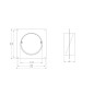 Bride murale de 125 mm avec clapet anti-retour en PVC, raccord de tuyau rond de ventilation Bride murale de 125 mm avec clapet anti-retour en PVC, raccord de tuyau rond de ventilation